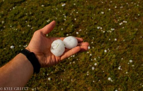 Ping Pong Ball sized hailstones. Eastern Colorado. May 2019 - Kyle Gillett