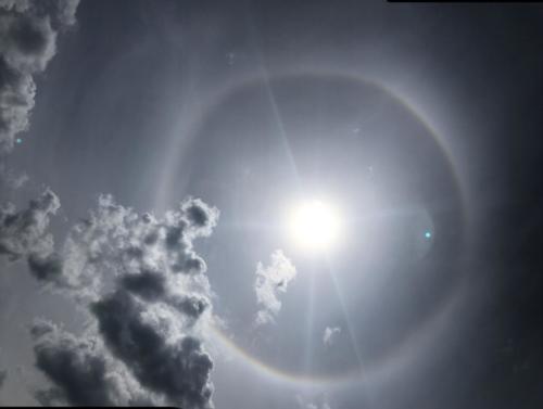 A beautiful and vibrant sun halo over Howell, Michigan. June 12, 2019 -Ashley Elby